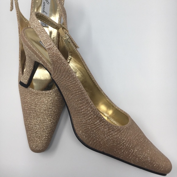 Lunnah Bella  Shoes Gold 2.5 Inches heel - 1.3 - Picture 12 of 13